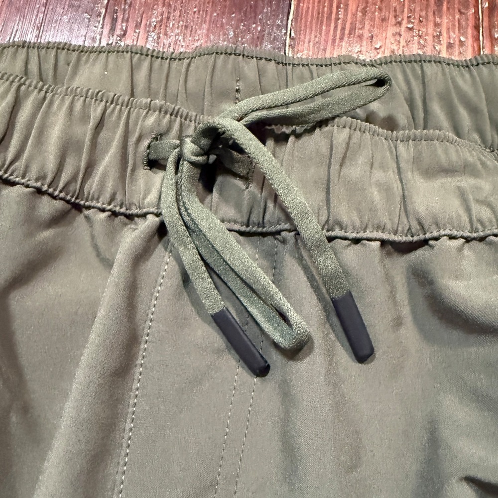 VRST Pants Mens 2XL Green Jogger Ankle Zip Mixed Media Athleisure Drawstring - Picture 3 of 12